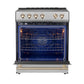 FORNO Leonardo Espresso 30" Slide-In Electric Induction in Stainless-Steel - FFSIN0982-30