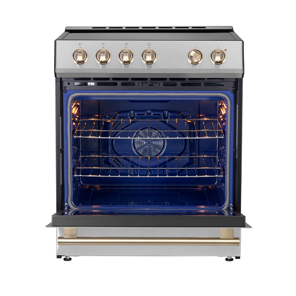 FORNO Leonardo Espresso 30" Slide-In Electric Induction in Stainless-Steel - FFSIN0982-30