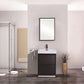 KubeBath Bliss 24 in. Free Standing Modern Bathroom Vanity - Black, FMB24-BK