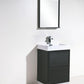 KubeBath Bliss 24 in. Free Standing Modern Bathroom Vanity - Black, FMB24-BK