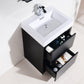 KubeBath Bliss 24 in. Free Standing Modern Bathroom Vanity - Black, FMB24-BK