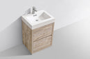 KubeBath Bliss 24 in. Free Standing Modern Bathroom Vanity - Nature Wood, FMB24-NW