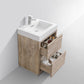 KubeBath Bliss 24 in. Free Standing Modern Bathroom Vanity - Nature Wood, FMB24-NW