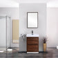 KubeBath Bliss 24 in. Free Standing Modern Bathroom Vanity - Walnut, FMB24-WNT