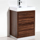 KubeBath Bliss 24 in. Free Standing Modern Bathroom Vanity - Walnut, FMB24-WNT