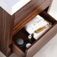 KubeBath Bliss 24 in. Free Standing Modern Bathroom Vanity - Walnut, FMB24-WNT