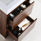 KubeBath Bliss 24 in. Free Standing Modern Bathroom Vanity - Walnut, FMB24-WNT