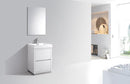 KubeBath Bliss 30 in. Free Standing Modern Bathroom Vanity - High Gloss White, FMB30-GW