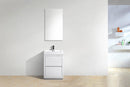 KubeBath Bliss 24 in. Free Standing Modern Bathroom Vanity - High Gloss White, FMB24-GW