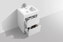 KubeBath Bliss 24 in. Free Standing Modern Bathroom Vanity - High Gloss White, FMB24-GW