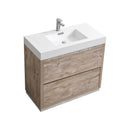 KubeBath Bliss 36 in. Free Standing Modern Bathroom Vanity - Nature Wood, FMB36-NW