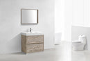 KubeBath Bliss 36 in. Free Standing Modern Bathroom Vanity - Nature Wood, FMB36-NW