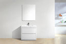 KubeBath Bliss 36 in. Free Standing Modern Bathroom Vanity - High Gloss White, FMB36-GW