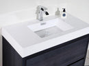 KubeBath Bliss 40 in. Free Standing Modern Bathroom Vanity - Gray Oak, FMB40-GO