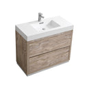 KubeBath Bliss 40 in. Free Standing Modern Bathroom Vanity - Nature Wood, FMB40-NW