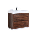 KubeBath Bliss 40 in. Free Standing Modern Bathroom Vanity - Walnut, FMB40-WNT