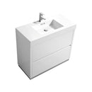 KubeBath Bliss 40 in. Free Standing Modern Bathroom Vanity - High Gloss White, FMB40-GW