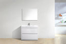 KubeBath Bliss 40 in. Free Standing Modern Bathroom Vanity - High Gloss White, FMB40-GW