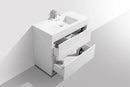 KubeBath Bliss 40 in. Free Standing Modern Bathroom Vanity - High Gloss White, FMB40-GW