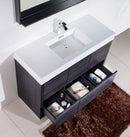 KubeBath Bliss 48 in. Free Standing Modern Bathroom Vanity - Gray Oak, FMB48-GO