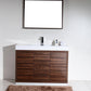 KubeBath Bliss 48 in. Free Standing Modern Bathroom Vanity - Walnut, FMB48-WNT