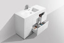 KubeBath Bliss 48 in. Free Standing Modern Bathroom Vanity - High Gloss White, FMB48-GW