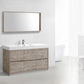 KubeBath Bliss 60 in. Single Sink Free Standing Modern Bathroom Vanity - Nature Wood, FMB60S-NW
