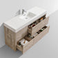 KubeBath Bliss 60 in. Single Sink Free Standing Modern Bathroom Vanity - Nature Wood, FMB60S-NW