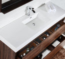 KubeBath Bliss 60 in. Single Sink Free Standing Modern Bathroom Vanity - Walnut, FMB60S-WNT