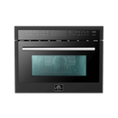FORNO Oliena Espresso Black 24″ 1750 Watt Compact Oven & 1000 Watt Microwave, 1.6 cu. ft. - FMWDR3093-24BLK