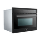 FORNO Oliena Espresso Black 24″ 1750 Watt Compact Oven & 1000 Watt Microwave, 1.6 cu. ft. - FMWDR3093-24BLK