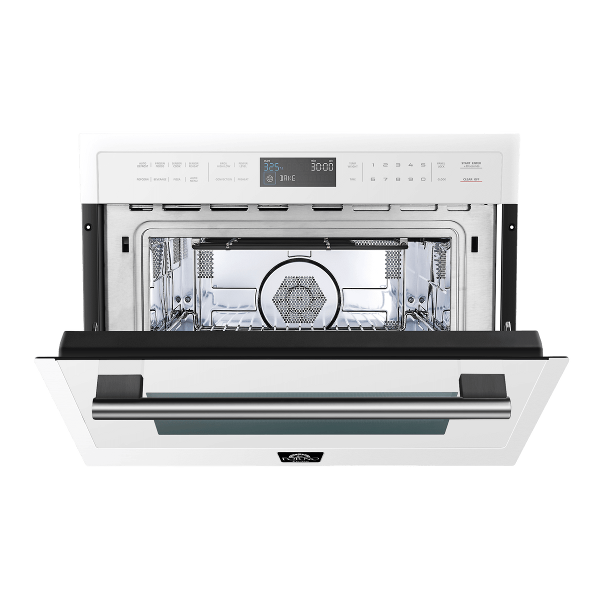 FORNO Oliena Espresso Black 24″ 1750 Watt Compact Oven & 1000 Watt Microwave, 1.6 cu. ft. - FMWDR3093-24BLK