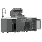 FORNO Bulnes Outdoor Kitchen 30-Inch BBQ 60,000 BTU, with Sear, Rotisserie Infrared Burners, 1.8 Cu.Ft. Beverage Center, & Black/White Countertops