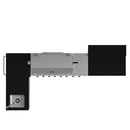 FORNO Bulnes Outdoor Kitchen 40-Inch BBQ 95,000 BTU, with 5 Burners, Sear & Rotisserie Infrared Side Burner, 1.8 cu.ft. Beverage Center & Black/White Countertops