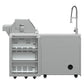 FORNO Bulnes Outdoor Kitchen 40-Inch BBQ 95,000 BTU, with 5 Burners, Sear & Rotisserie Infrared Side Burner, 1.8 cu.ft. Beverage Center & Black/White Countertops
