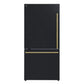 Front view of the Forno 31-inch refrigerator featuring a clean, modern design with sleek handles and a smooth finish, designed for compact yet efficient kitchen storage.