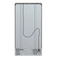 Back view of the Forno 36-inch side-by-side refrigerator with water dispenser, displaying the solid metal rear panel with designated access points for power and water connections, as well as integrated ventilation openings for proper airflow.