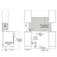 Dimension diagram of the FORNO 2-Piece Appliance Package, showing precise measurements for the 48-inch gas range and 60-inch built-in pro-style refrigerator, including height, width, depth, and installation clearances to assist with kitchen planning and appliance fitting.