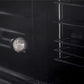 Close-up of the interior oven light in the FORNO 30-inch gas range, illuminating the oven cavity for enhanced visibility during cooking.