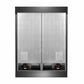 Rear view of the FORNO pro-style refrigerator from the 3-Piece Appliance Package, showing the appliance’s ventilation system, power cord access, and durable metal back panel designed for efficient installation and long-term reliability in a built-in kitchen setup.
