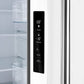 Close-up of the control panel inside the FORNO 30-Inch French Door Refrigerator in White, featuring digital temperature settings and touch controls for easy operation.