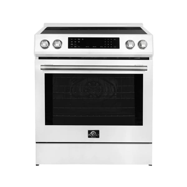 FORNO 31-Inch Refrigerator with Right Hinge in White – Front view showcasing its sleek, minimalist white exterior with ergonomic handle design.