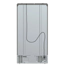 Back view of the FORNO 36-inch side-by-side refrigerator in stainless steel, showing the ventilation system, power cord, and rear access panel.