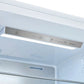 Close-up of the digital control panel on the FORNO Maderno 28-Inch Built-In 13.6 Cu. Ft. Convertible Refrigerator in white, featuring touch controls and temperature display.