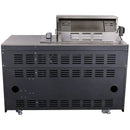 Rear view of the FORNO Rimini 30-Inch BBQ Module, highlighting the stainless steel back panel, rear ventilation openings, and utility access points designed for efficient gas and electrical connections in an outdoor kitchen setup.