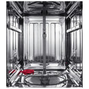 Interior view of the FORNO dishwasher showcasing dual racks, stainless steel tub, and adjustable sprayer arms designed for optimal cleaning performance.