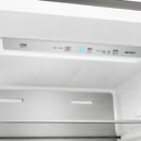 Front view of FORNO Maderno Convertible Refrigerator-Freezer with integrated digital control panel, showcasing sleek stainless steel French doors and precise temperature controls.