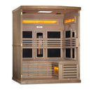 Golden Designs 3-Person Full Spectrum PureTech™ Near Zero EMF FAR Infrared Sauna with Himalayan Salt Bar Canadian Hemlock - GDI-8230-01