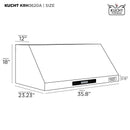 Kucht 5-Piece Appliance Package - 36-Inch Gas Range, 36-Inch Panel Ready Refrigerator, Under Cabinet Hood, Panel Ready Dishwasher, & Microwave Drawer