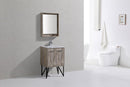 KubeBath Bosco 24 in. Modern Bathroom Vanity w/ White Countertop, KB24NW